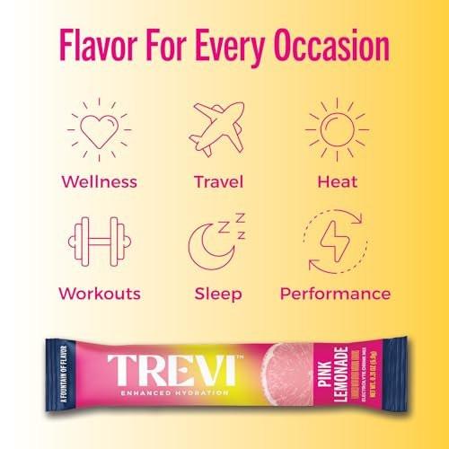 TREVI™ Everyday Sugar Free Electrolytes - Essential Drink Mix Hydration Powder Packets - 28 Count - Pink Lemonade - görsel 6