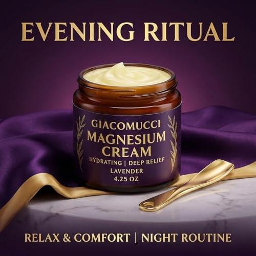 Magnesium Cream for Nighttime Relief - Magnesium Chloride Body Balm - Fast Absorbing Leg, Arm & Chest Lotion - Sleep Support & Wellness Recovery - Safe for Kid - Lavender - görsel 4