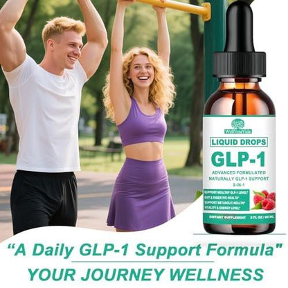 GLP-1 Supplements Drops | 9-in-1 Premium GLP1 Boost w. Berberine, Ceylon Cinnamon, Green Tea Extract Eriocitrin, Naturally GLP 1 Support for Metabolism & Gut Digestion丨Raspberry, Sugar Free