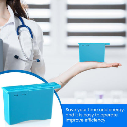 Geiserailie 1 Pack Blade Remover, Easy to Use, Compact, Plastic Blue Blade Remover Box Use for Safe Experience, Handheld Disposable Sharps Container