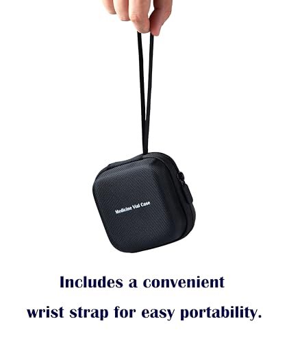 Moyite 16 Slots Peptide Case for Fridge – Black Nylon Vial Storage for 1ml 2ml 3ml Insulin GLP-1 with Hand Strap - görsel 9