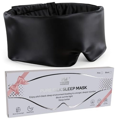 Silk Sleep Mask – 100% Mulberry Silk Eye – Shift Workers: Achieve daytime darkness for restful sleep at any hour. – Image 8