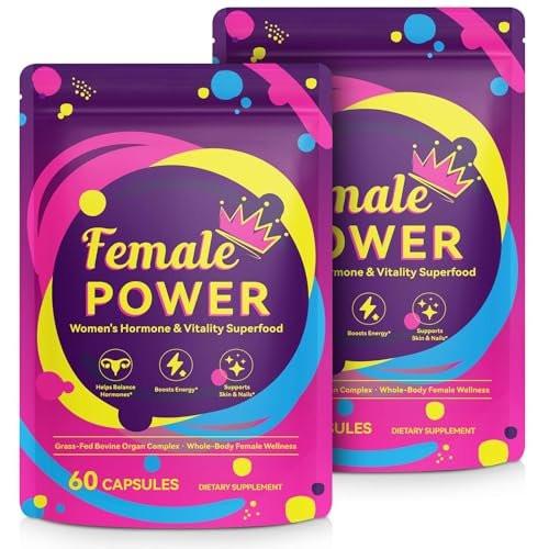 newseel Beef Organ Supplement for Women - Natural Grass Fed Beef Liver Capsules for Hormone Balance, Menstruation, Immunity, Skin, Collagen, B12, Energy & Wellness (60 Capsules, Pack of 2) - görsel 2