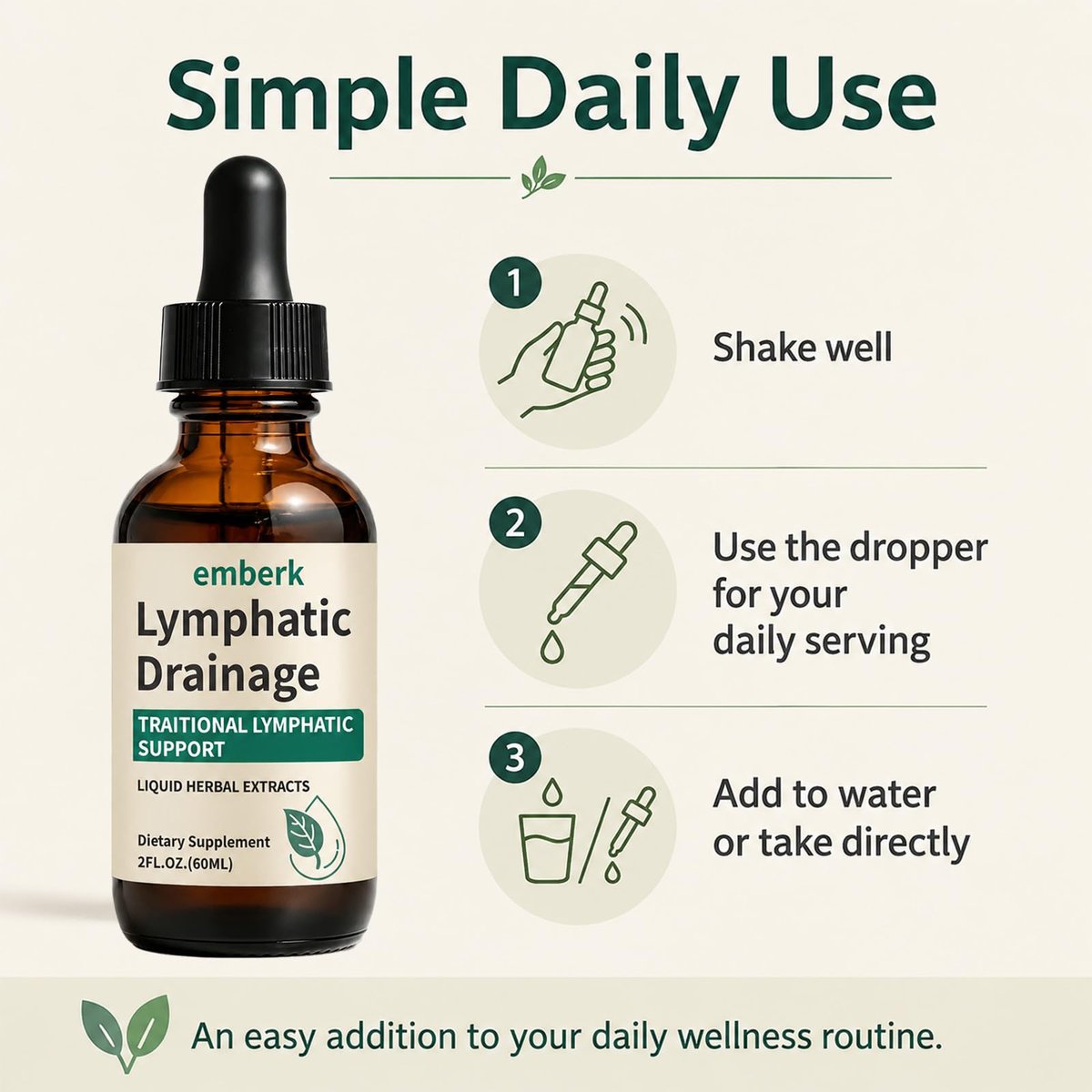 Lymphatic Drainage Drops, 2000mg Herbal Blend with Elderberry & Echinacea Dandelion – Supports Lymphatic Drainage, Immune System & Detox 2 fl oz (1pcs) - görsel 6