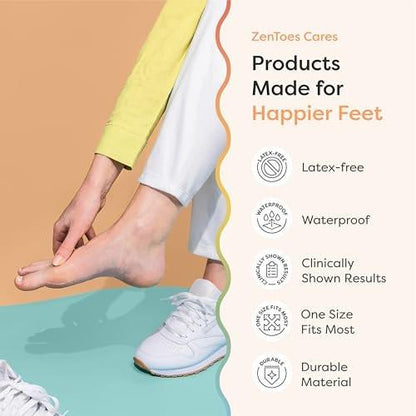 ZenToes Hydrocolloid Bunion Pads - Waterproof Gel Cushions for Bunion Relief, Blister Prevention & Foot Protection - Invisible, Breathable, All-Day Adhesive - 15 Count