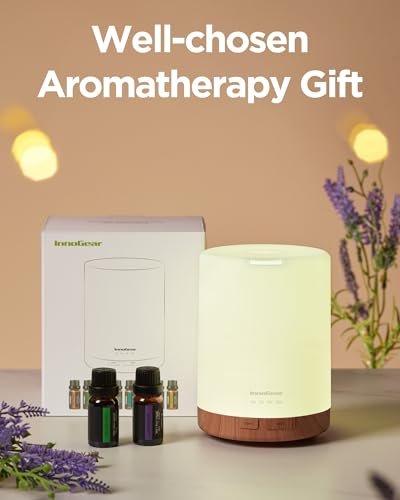 InnoGear Aromatherapy Diffuser & 8 Essential – Dimensions: 4.17 x 4.17 x 5.98 inches – Image 11
