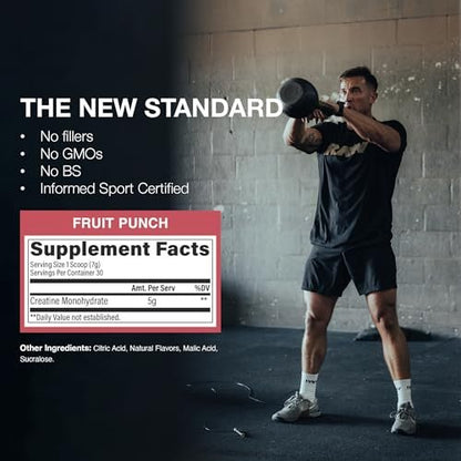 RAW Nutrition Creatine Monohydrate Powder, – 30 Servings per Container: Each 12.35 oz (350g) container provides a – Image 3