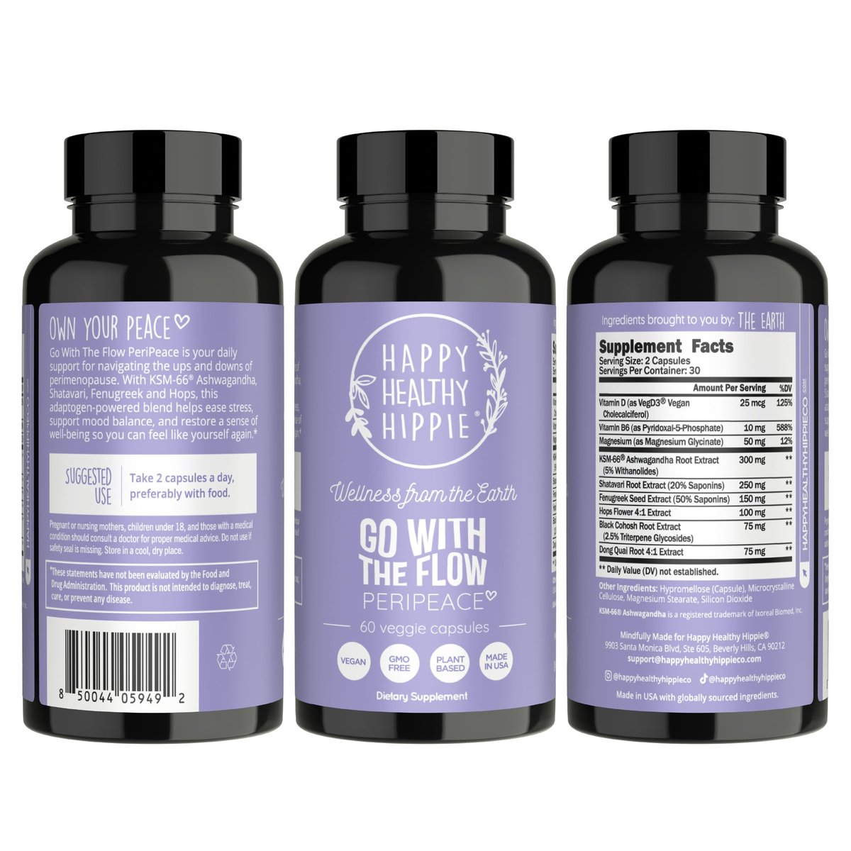Perimenopause Supplements for Women - Hot Flash, Night Sweat, Mood & Sleep Support | Vegan Hormone Balance Capsules with KSM-66 Ashwagandha, Shatavari & Black Cohosh | Estrogen-Free, 60ct - görsel 15