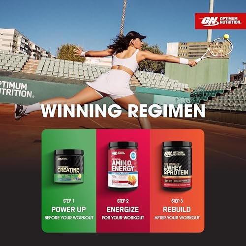 Optimum Nutrition Amino Energy Powder Plus Focus, with BCAA, Electrolytes, and Caffeine, Fruit Punch, 30 Servings (Packaging May Vary) - görsel 17