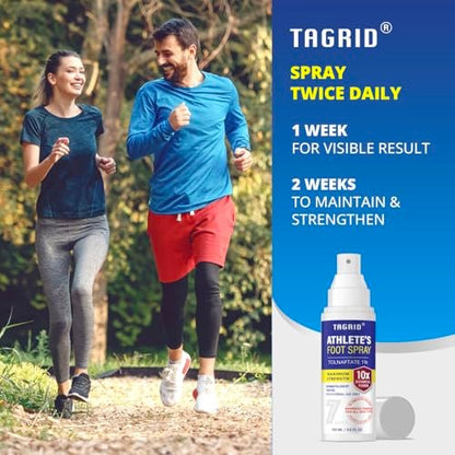 TAGRID Athletes Foot Treatment: Maximum Strength Antifungal Spray for Athletes Foot Fungus Jock Itch Ringworm Treatment for Humans - Anti Itch Spray for Itchy Skin Relief (3.5 Fl Oz (Pack of 1))