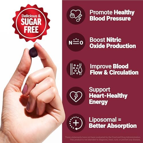 Force Factor Total Beets Gummies, Blood Pressure Support, Liposomal Beet Powder for Superior Absorption, Grape Seed for Nitric Oxide, Circulation & Heart Health, Sugar Free, Mixed Berry, 60 Gummies - görsel 5