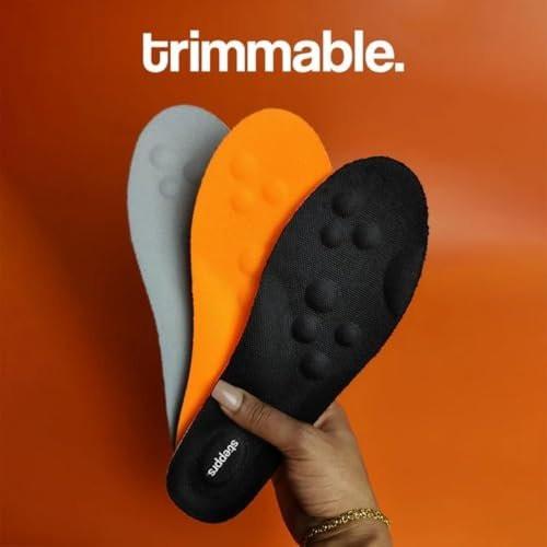 Original Stepprs Comfort Shoe Insoles for Men Women Adjustable Size 4D Memory Foam Cloud Soles Arch Support Improved Posture (Black, US Men 7.5-10.5) - görsel 13