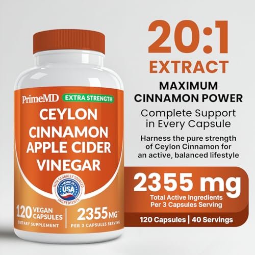 5-in-1 Ceylon Cinnamon Powder Extra Strength – Organic Ceylon Cinnamon Capsules with Turmeric, Apple Cider Vinegar, Korean Ginseng & BioPerine for Metabolism & Energy Support Pills (120 Ct, 1 Pack) - görsel 4