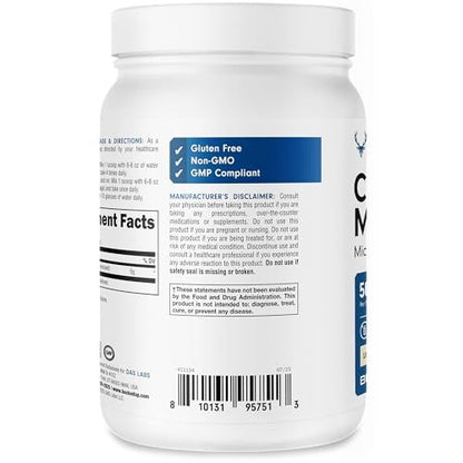 Bucked Up Pure Micronized Creatine Monohydrate for Women and Men - Easy to Mix and Unflavored - 5G Per Serving - 120 Servings - 600 Grams Per Container