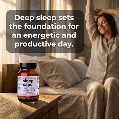 Santa Cruz Paleo Sleep Caps with L-Theanine, Lemon Balm, Passion Flower & Valerian Root, Melatonin-Free Nighttime Relaxation, Paleo & Keto Friendly, Sugar & Gluten Free, 30 Capsules