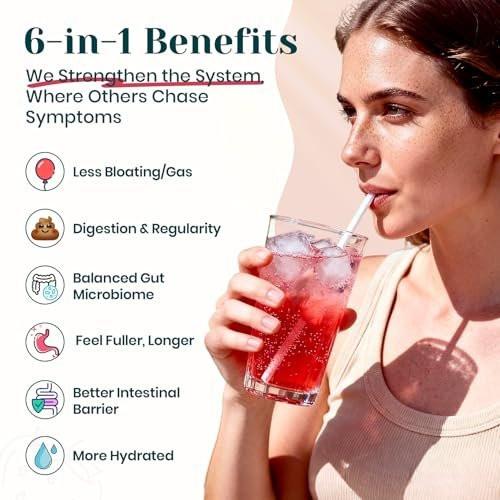 6-in-1 Daily Prebiotic Fiber Powder for Gut – Servings Per Container: Approximately 30 – Image 8