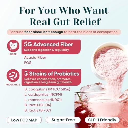 6-in-1 Daily Prebiotic Fiber Powder for Gut – Ingredients: Prebiotic fiber blend (inulin, acacia fiber), – Image 12