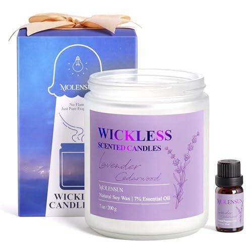Lavender Cedarwood Wickless Candle for Candle Warmer Lamp with 10ml Essential Oil for Custom Aroma, Flameless Non-Toxic Soy Scented Candle for Home, Mother's Day or Birthday Gift for Women & Men - görsel 8
