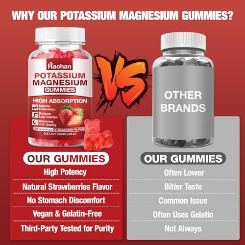 Potassium Magnesium Gummies with – Easy to Take: 60 gummies per bottle provide a one-month supply (2 gummies per – Image 6