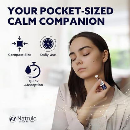 Calm Essential Oil Roll On – Calming Essential Oils with Lavender & Chamomile – Stress Relief, Relaxation & Skin-Soothing Aromatherapy – Essential Oil Roller – Self Care & Relaxation Gifts for Women