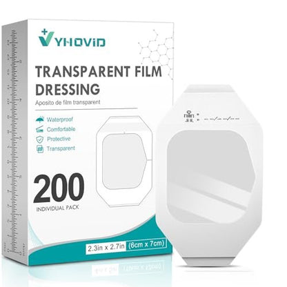 200 Packs Transparent Film Dressing 2.375" x – Waterproof Protection: The film dressing creates a watertight seal – Image 1