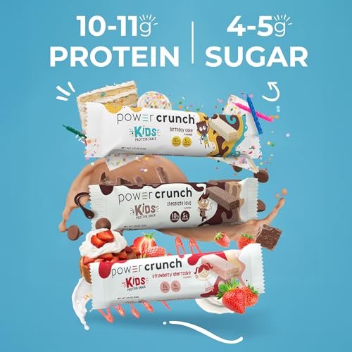 Power Crunch Kids Protein Wafer Bars High Protein Snacks with Delicious Taste, Birthday Cake 1.13 Ounce (12 Count) - görsel 5