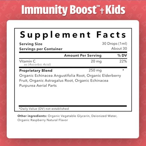 Dr. Green Mom Immunity Boost - Herbal Immune Support Supplement for Babies, Toddlers and Children - Liquid Drops with Organic Echinacea, Elderberry, Astragalus & Vitamin C - görsel 1
