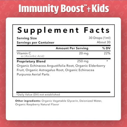Dr. Green Mom Immunity Boost - Herbal Immune Support Supplement for Babies, Toddlers and Children - Liquid Drops with Organic Echinacea, Elderberry, Astragalus & Vitamin C