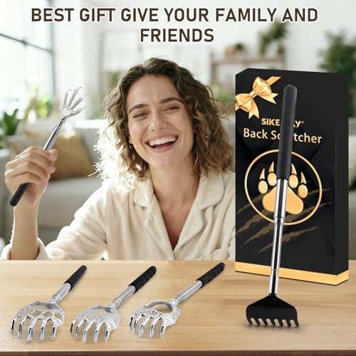 SIKEMAY 5 Pack Back Scratcher, Fathers Day Dad Gifts, Stocking Stuffers for Men Women Adults Teens Boys, Adults Prizes, Easter Basket Stuffers, Funny Gag Small Gifts for Christmas Valentines Birthdays - görsel 9