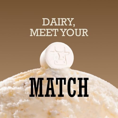 DairyPill Lactase Enzyme 18,000 FCCs per Pill, 30 Count, Solution for Lactose Intolerance, Portable, Easy to Swallow, Preservative and Gluten Free, American Made, Non GMO - görsel 1