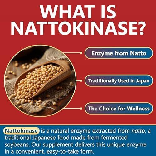 Kwala Nutrition Nattokinase Supplement - 4,000 FU Per Serving - Vegan, Non-GMO, Gluten-Free - 60 Capsules (30-Day Supply) - görsel 1