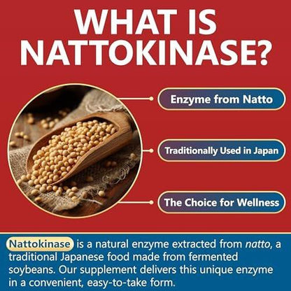 Kwala Nutrition Nattokinase Supplement - 4,000 FU Per Serving - Vegan, Non-GMO, Gluten-Free - 60 Capsules (30-Day Supply)
