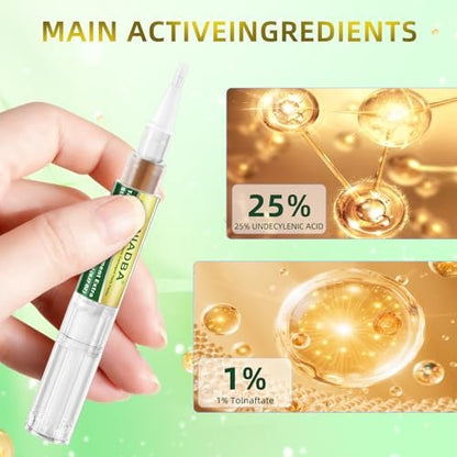 Toenail Fungus Treatment Pen Extra Strength – Repairs Yellow, Discolored, Thick & Ingrown Nails – Fungal Nail Solution for Toenails & Fingernails – (6 x 5ml/0.17FLOZ Pens)