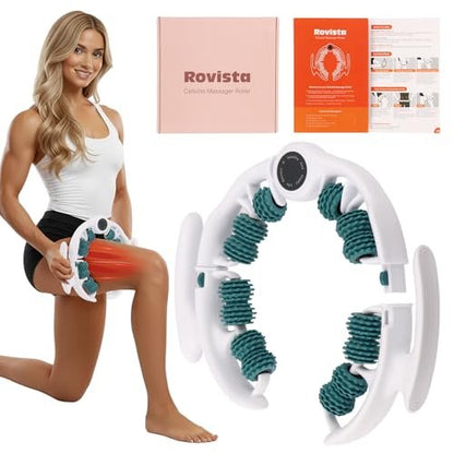 Rovista Anti Cellulite Massage Tool - Ergonomic Cellulite Remover for Legs and Arms with Detachable Handles - Smooth-Glide Lymphatic Drainage Massager for Boost Confidence and Tightened Skin (Green)