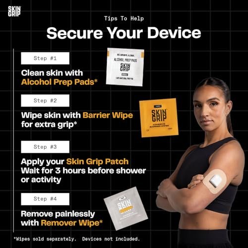 Skin Grip Tandem Mobi Adhesive Pocket Patch with Cutout – 5 Pack – Waterproof & Sweatproof Pocket Case, Replaces Original Patch, Lasts 6+ Days, Skin-Friendly, Tan - görsel 3