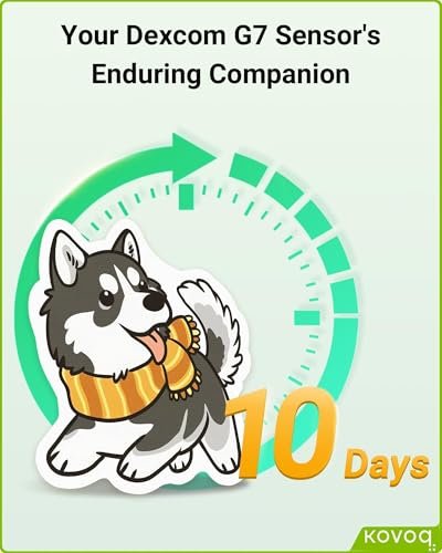Kovoq Animal Shaped Dexcom G7 & Stelo Over Patches Waterproof, 16 Pack FiguraGuard Dexcom G7 Adhesive Patches with Hardshell, Reduce Compression Lows Shockproof and Hypoallergenic Up to 10 Days (Dog) - görsel 9