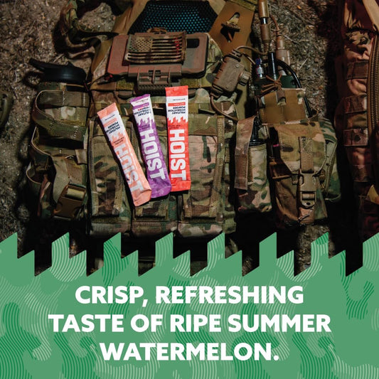 HOIST Electrolyte Drink Mix Powder Sticks – Rapid Rehydration, Military Hydration Formula – Watermelon (12 Single-Serve Packs)