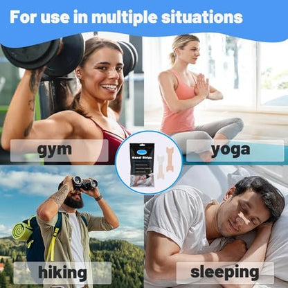 60PCS Nose Strips for Breathing, Extra – Extra Strength Hold: Our adhesive is engineered to stay put throughout – Image 11