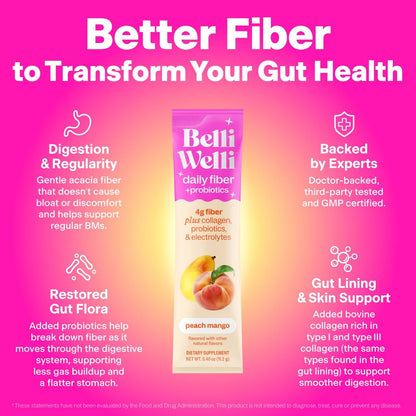 Belli Welli Daily Fiber Supplement Packets – No artificial colors or flavors – Image 11