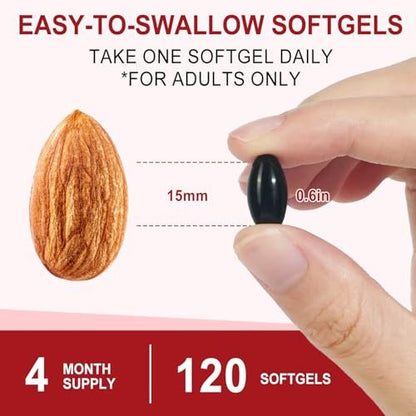 SDJUFEI Astaxanthin 12mg Supplements, Astaxanthin Antioxidant Supplement 120 Softgels for 4 Month Supply - Premium Natural Microalgae, Supports Wellness for Skin, Eyes and Joints, Non-GMO & No Gluten