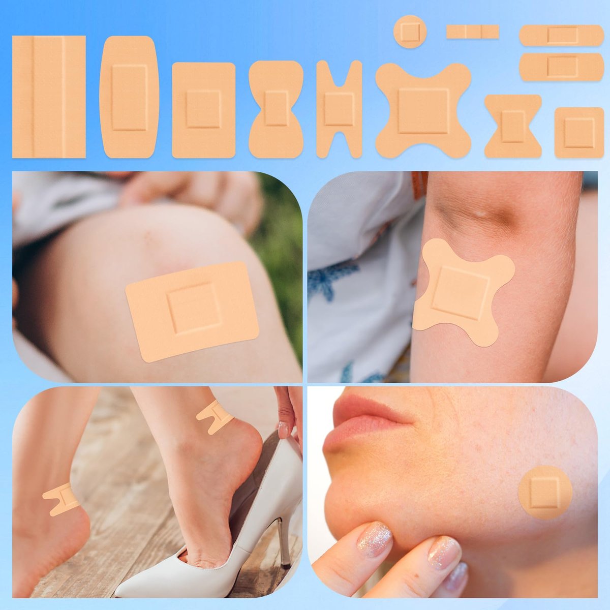 CXYARY 1000 Counts Assorted Bandages Bulk – Usage: Emergency treatment, skin wound care – Image 12