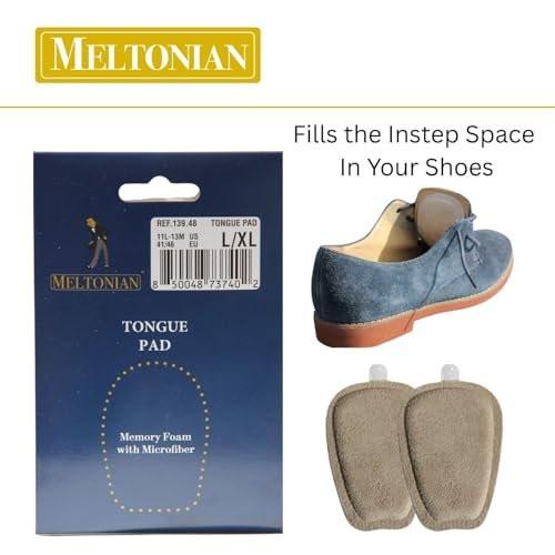 Meltonian Soft Microfiber Tongue Pad for Shoes - Shoe Pads Inserts for Men and Women, Memory Foam Cushion Adapts to Foot, Fills Instep Space, Prevents Foot Slipping - 1 Pair (L/XL (11L-13M)) - görsel 14