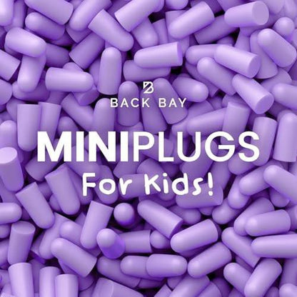 MiniPlugs - Earplugs for Kids (Age 4-9) Skin-Safe Lab Tested Extra Small Ear Plugs for Kids, Children's Ear Plugs for Sleeping, Slim Fit Toddler Earplugs Noise Reduction, Child Concert Protection