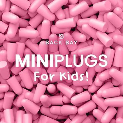 MiniPlugs - Earplugs for Kids (Age 4-9) Skin-Safe Lab Tested Extra Small Ear Plugs for Kids, Children's Ear Plugs for Sleeping, Slim Fit Toddler Earplugs Noise Reduction, Child Concert Protection