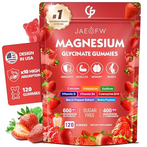 Magnesium Glycinate Gummies 1000mg – High – Enhanced with CoQ10, Vitamin D3 & B6: CoQ10 supports heart health and – Image 2
