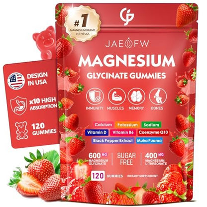 Magnesium Glycinate Gummies 1000mg – High – Enhanced with CoQ10, Vitamin D3 & B6: CoQ10 supports heart health and – Image 2