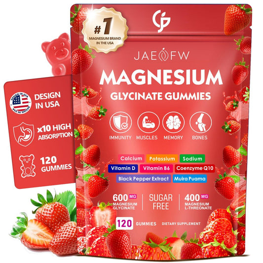 Magnesium Glycinate Gummies 1000mg – High Absorption Magnesium Complex with CoQ10, Vitamin D3 & B6 – Sugar Free Magnesium Gummies for Sleep