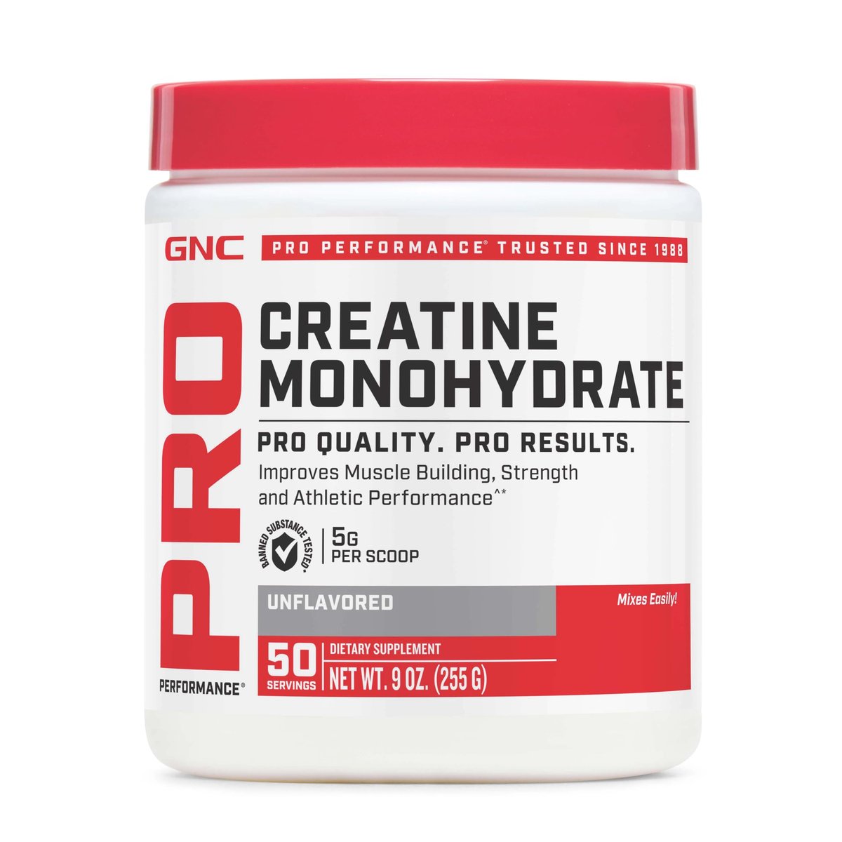 GNC Pro Performance Creatine Monohydrate Powder for Women & Men, 5g Creatine Per Serving, Muscle Building, Energy Production, Endurance, Performance, 50 Servings - görsel 7