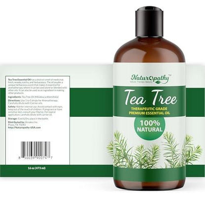 Naturopathy Tea Tree Essential Oil, Therapeutic Grade, Premium Quality Perfect for Aromatherapy (16 fl oz)