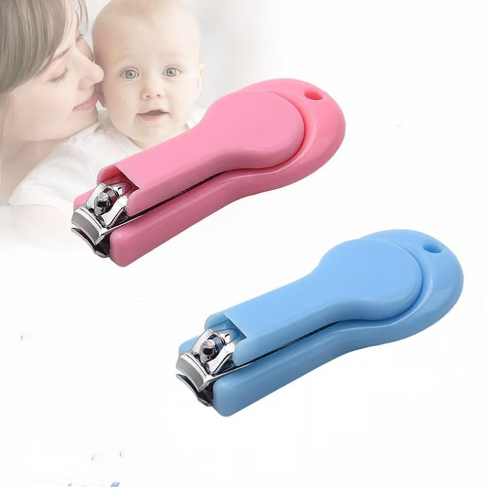 XUJINCN Baby Nail Clippers, 2 Pack Nail Clippers for Trimming Baby's Fingers or Toes, Blue and Pink Toddler Nail Clipper, Suitable for Infant, Toddler, Kids - görsel 1